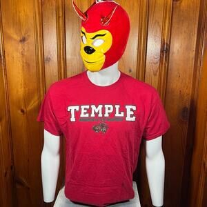 Gildan L Temple Owls T-Shirt Red College Graphic Regular